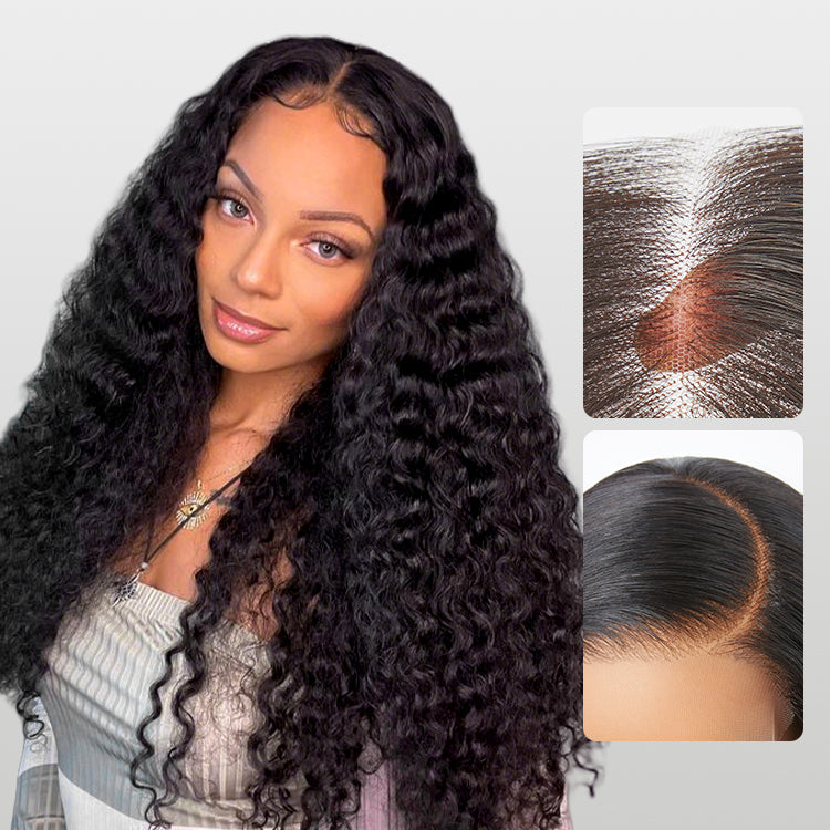 180% Density Water Wave 13x4 HD Lace Front Free Part Glueless Human Hair Wig Pre Cut Lace-18