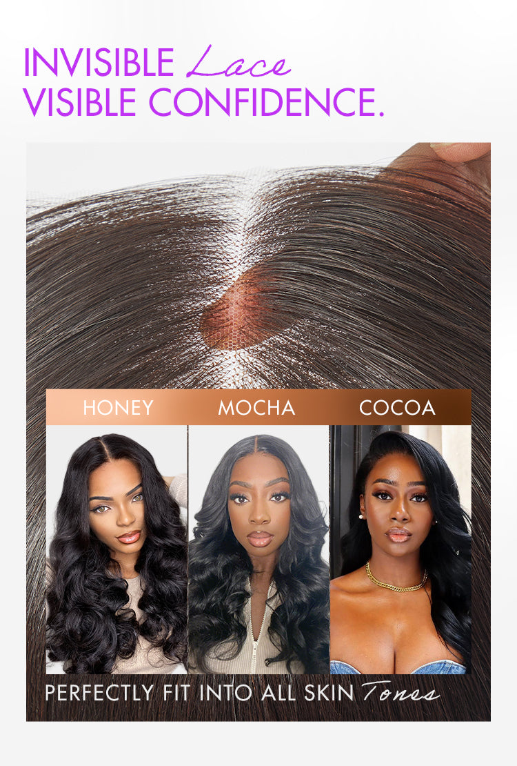 Luvme Hair 180% Density | Natural Black Loose Body Wave 5x5 Closure HD Lace Glueless Mid Part Long Wig | Large & Small Cap Size-07