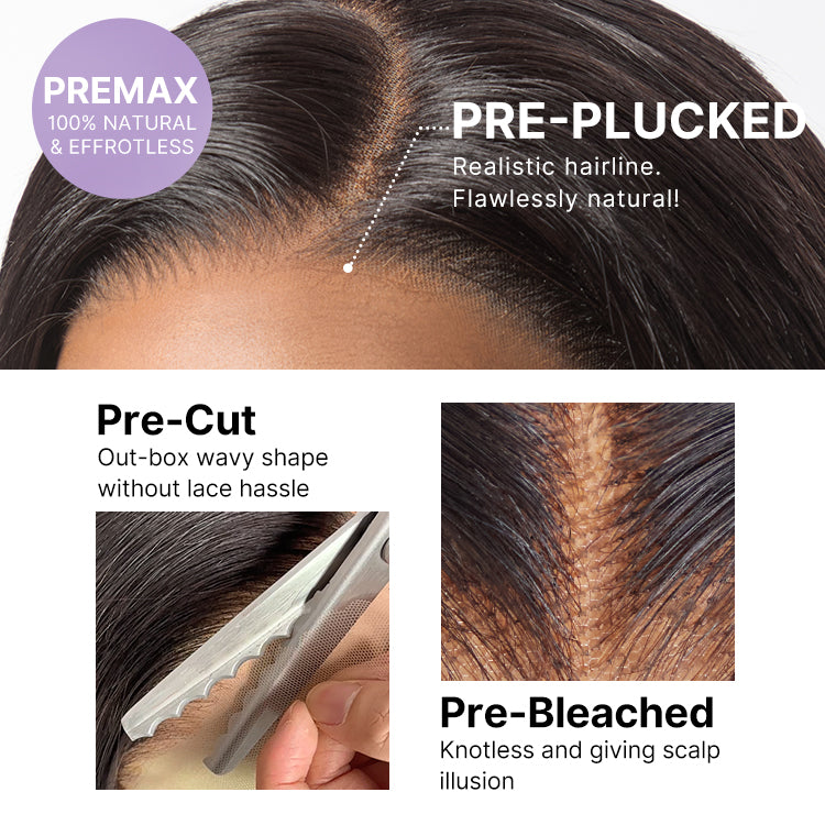 Luvme 28-inch all-day comfort kinky straight human hair wig with 4C edges, glueless 7x6 HD lace closure, pre-cut lace.