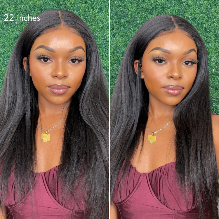 Luvme All-Day Comfort™ Wig 4C Kinky Edges Kinky Straight Glueless 7x6 Closure HD Lace Human Hair Wig Pre-Cut Lace-31