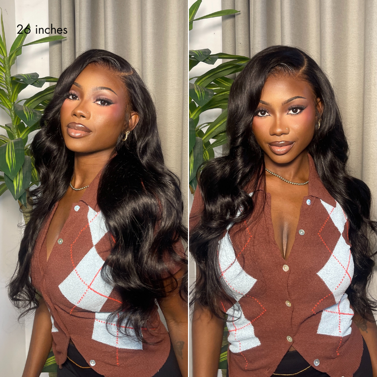 MyOwn-Fit™ PartingMax Glueless Personalized Comfort Wig 180% Density Loose Body Wave 7x6 Closure HD Lace Wig Pre Cut & Plucked & Bleached Ready to Go-26