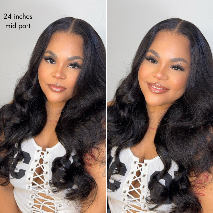 MyOwn-Fit™ PartingMax Glueless Personalized Comfort Wig 180% Density Loose Body Wave 7x6 Closure HD Lace Wig Pre Cut & Plucked & Bleached Ready to Go-27