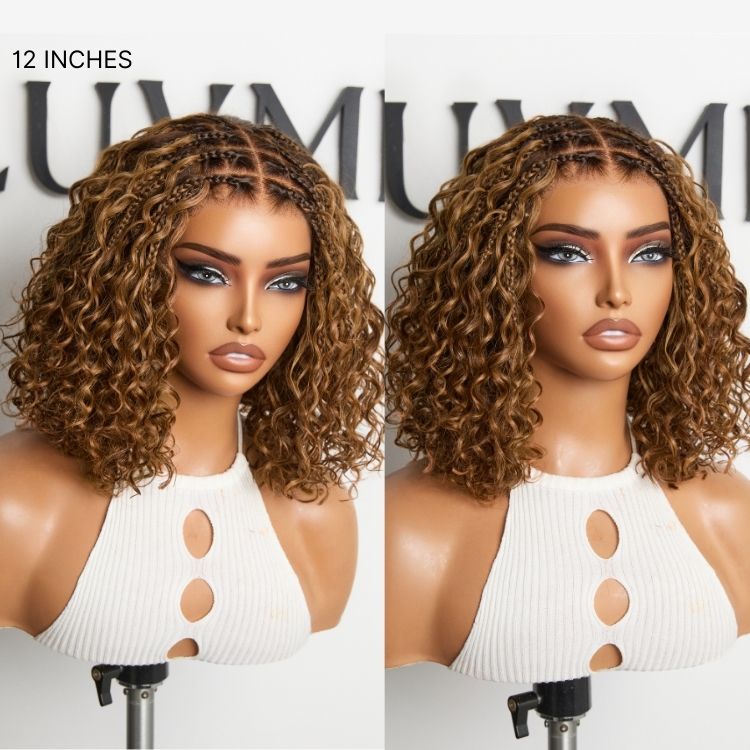 Tiktok Exclusive Deal | Boho Braids Deep Curly Glueless 5x5 Closure Lace with Braided Top Human Hair Wig Pre-Cut Lace-25