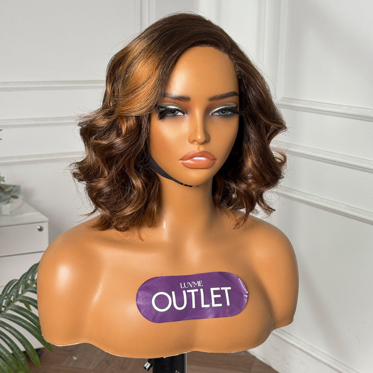 Outlet | Honey Blonde Highlight Body Wave Minimalist HD Lace Wig Pre-cut Lace-01