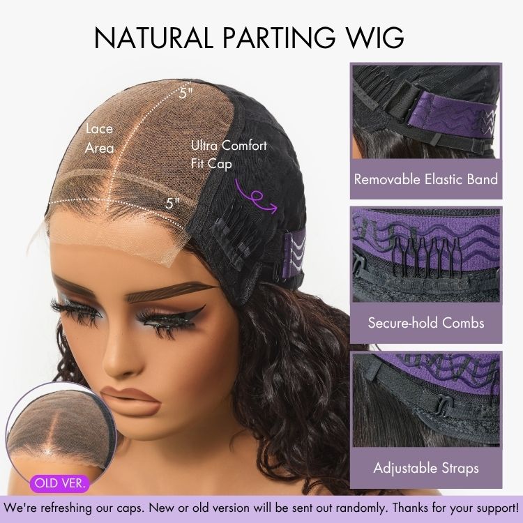 Readitress™ Boho Braids Deep Curly Glueless 5x5 Closure Lace with Braided Top Human Hair Wig Pre-Cut Lace-74