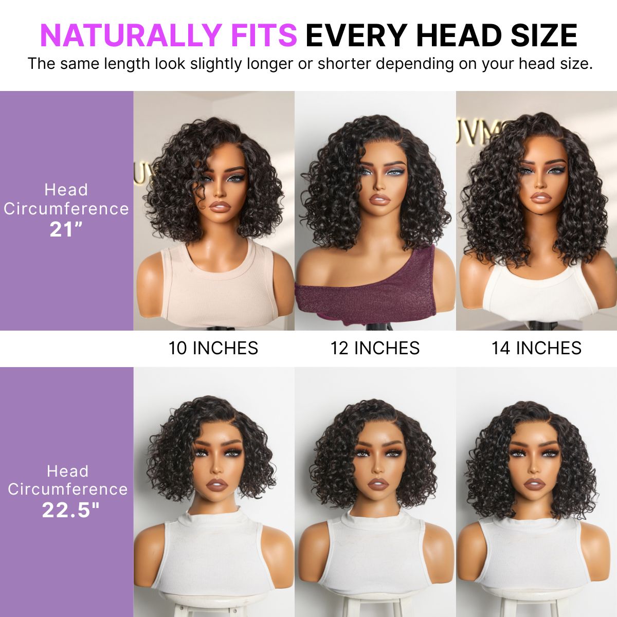 Luvme Hair water wave short curly bob wig with HD lace, glueless, pre-cut lace, showcasing its natural, ready-to-wear style.