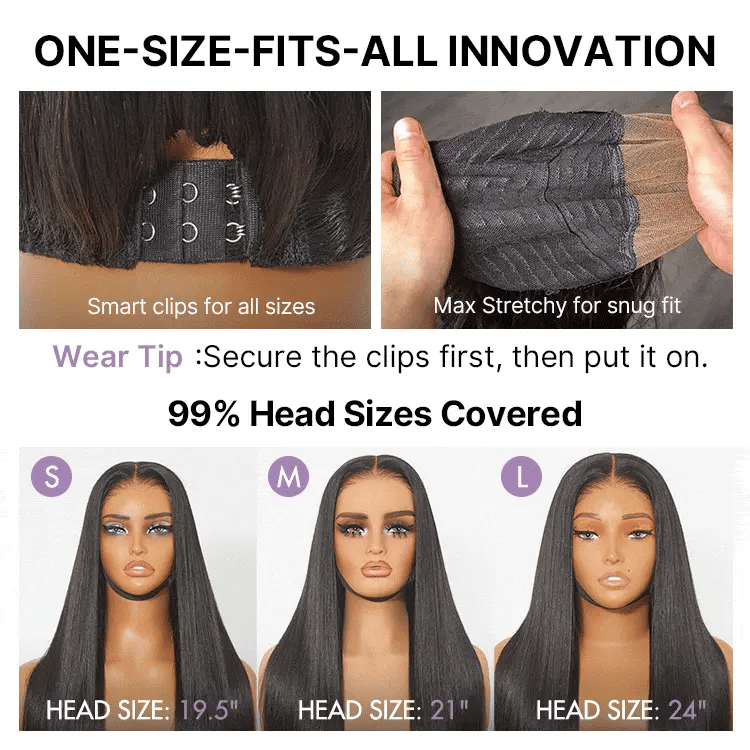 Luvme All-Day Comfort™ Wig 180% Density Bone Straight with Baby Hair PartingMax Glueless 7x6 Closure HD Lace Wig Pre-Cut Lace-21