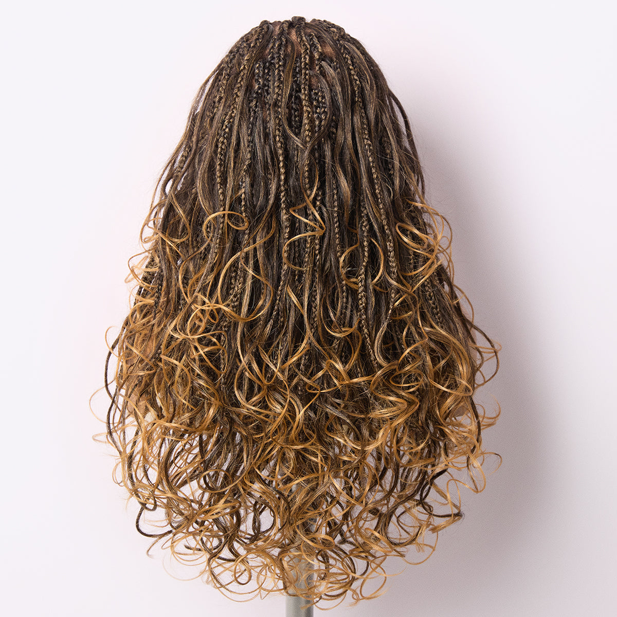 BOGO | Readitress™ Ombre Honey Blonde French Curl Knotless Boho Braids HD Full Lace Long Wig Flexi Fit Invisi Drawstring Cap - US Only-03