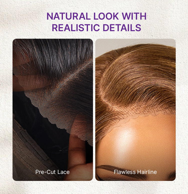 Luvme Hair-Limited Design | Toffee Brown Mix Blonde / Natural Black Layered Cut Glueless 5x5 Closure Lace Bob Wig-19