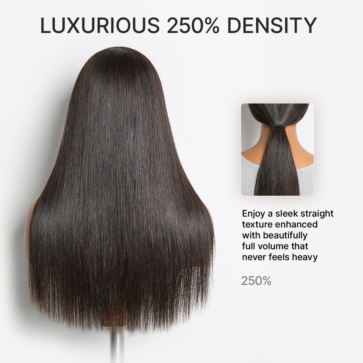 Luvme All-Day Comfort™ Wig 180%/250% Density Bone Straight with Baby Hair PartingMax Glueless 7x6 Closure HD Lace Wig Pre-Cut Lace-36