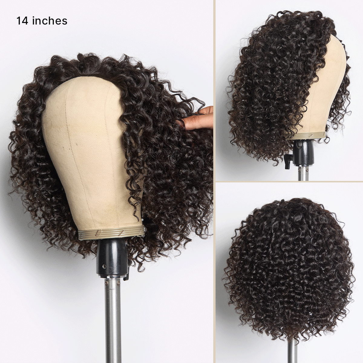 Luvme Too Easy Texture Half Wig 180% Density Fluffy Curly Glueless Flexi-Fit Drawstring Water Wave Wig-08