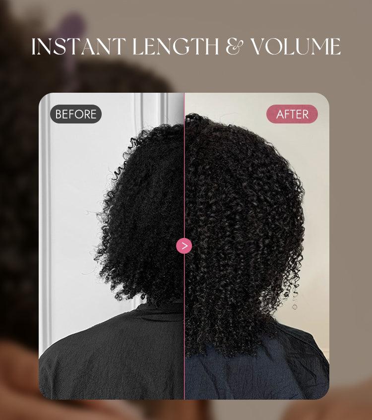 Luvme Too Easy Texture Half Wig 180% Density Fluffy Curly Glueless Flexi-Fit Drawstring Water Wave Wig-12