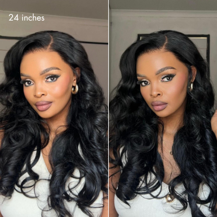 NatureMAX™ 200% / 250% Density Loose Wave Glueless 13x6 HD Lace Front Wig Human Hair Pre-Cut Lace Flexi-Fit Drawstring Cap-32