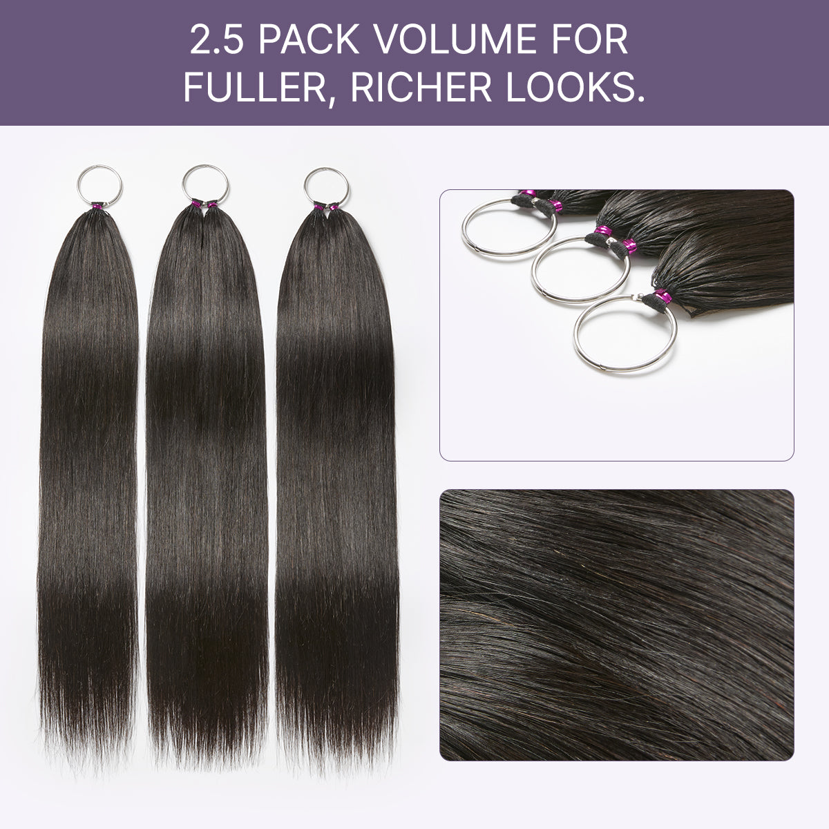 Readitress™ Pre-Separated Feather Crochet Human Hair Extensions Silky Straight Protective Style with Free Gifts-10