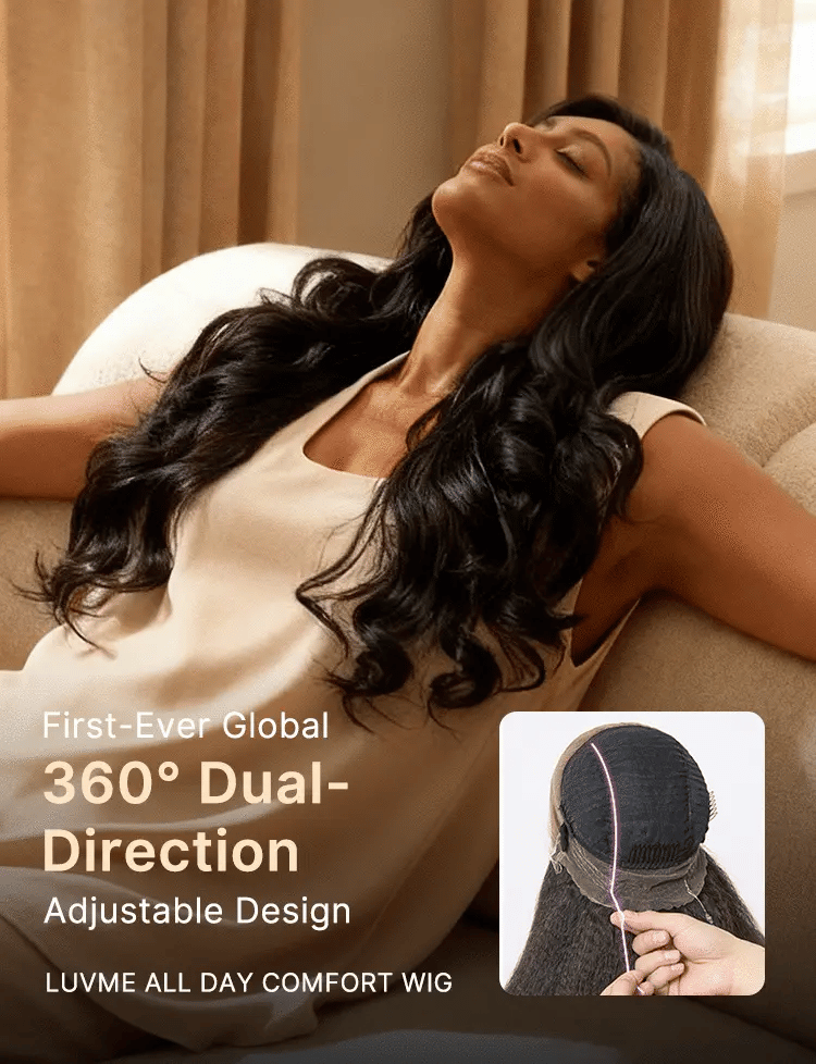 Special Deal | MyOwn-Fit 360 HD Lace Kinky Straight Wig Flexi-Fit Invisi Drawstring Cap & Pre-Cut Lace-12