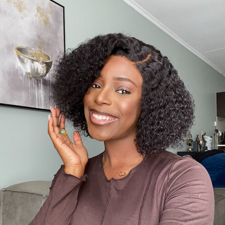 Luvmehair Short Cut Kinky Curly HD Lace Wig Pre-plucked - US Only-11