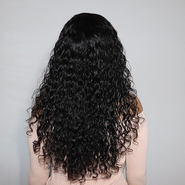 Loose Water Wave 13X4 Frontal HD Lace Side Part Long Wig 100% Human Hair-04