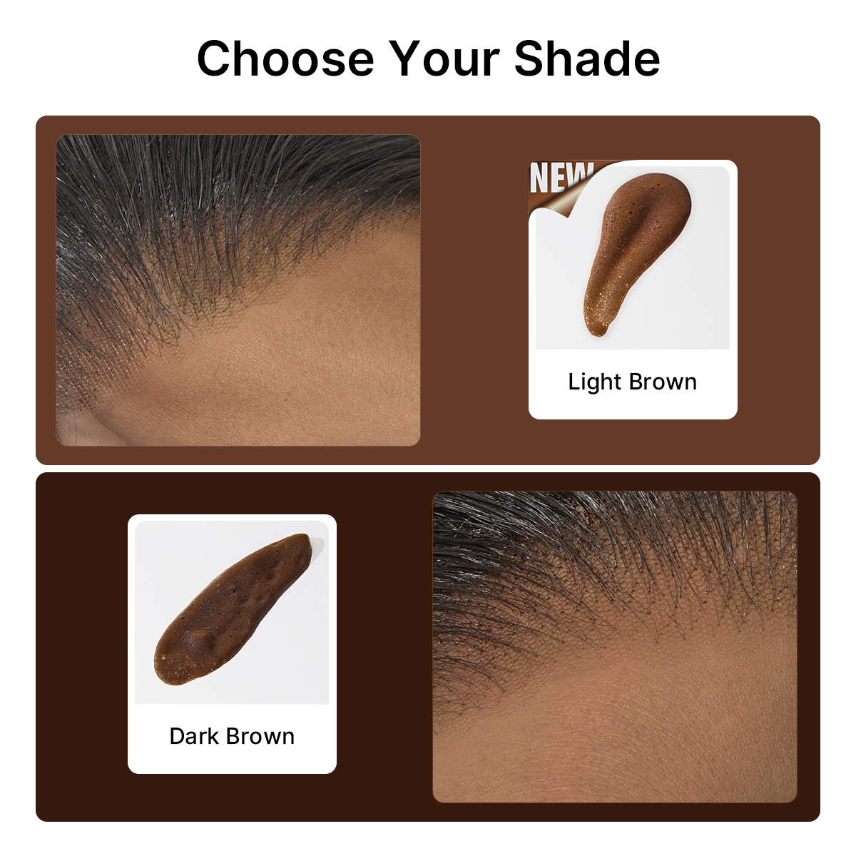 US Only | 1pc Dark Brown / Light Brown Lace Tint Mousse for Wig Melt-11