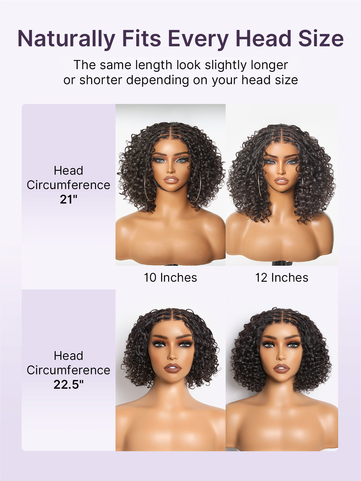 Readitress™ Boho Braids Deep Curly Glueless 5x5 Closure Lace with Braided Top Human Hair Wig Pre-Cut Lace-13