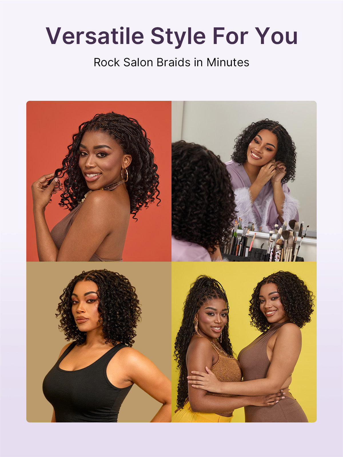 Readitress™ Boho Braids Deep Curly Glueless 5x5 Closure Lace with Braided Top Human Hair Wig Pre-Cut Lace-12