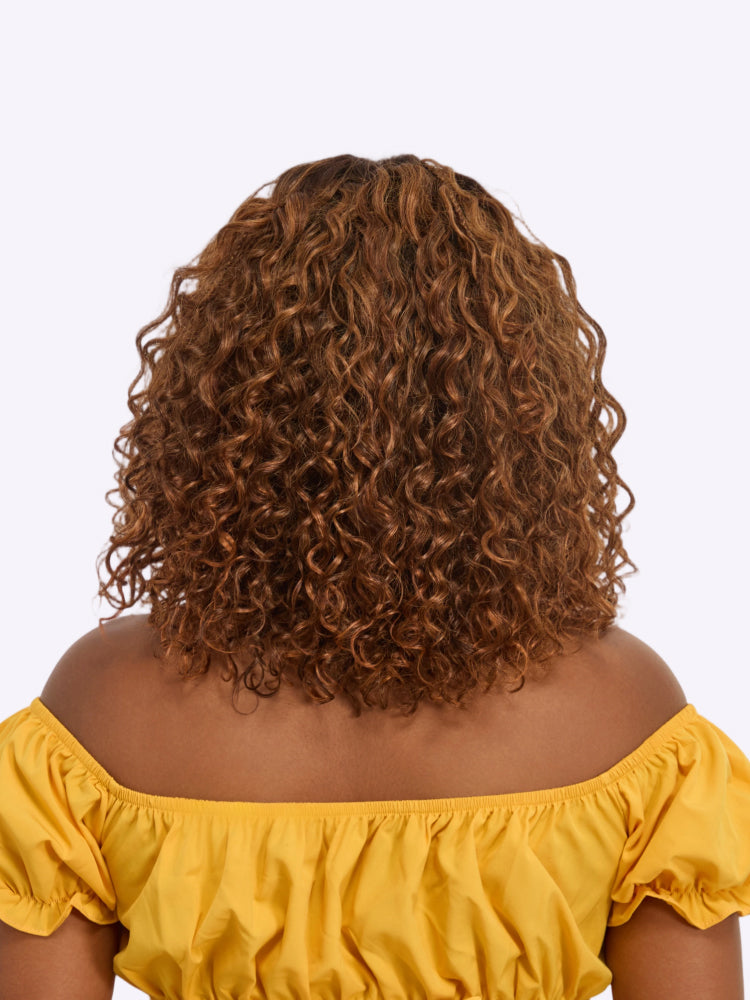 Readitress™ Boho Braids Deep Curly Glueless 5x5 Closure Lace with Braided Top Human Hair Wig Pre-Cut Lace-10