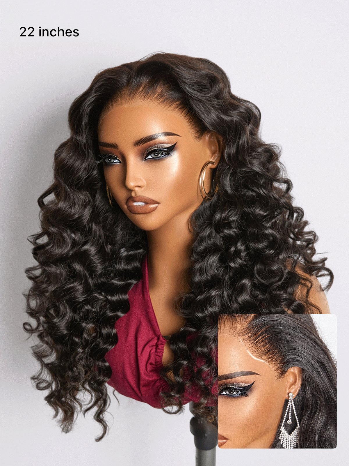 NatureMAX 200% Density Deep Wave Glueless 13x6 HD Lace Front Wig Human Hair Pre-Cut Lace Flexi-Fit Drawstring Cap-02