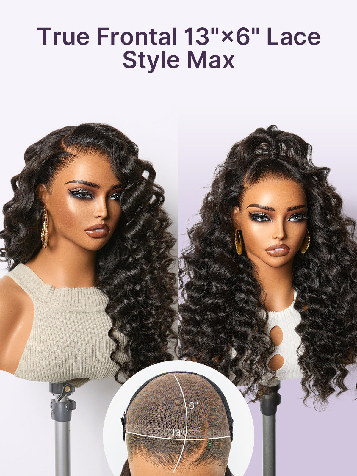NatureMAX 200% Density Deep Wave Glueless 13x6 HD Lace Front Wig Human Hair Pre-Cut Lace Flexi-Fit Drawstring Cap-07
