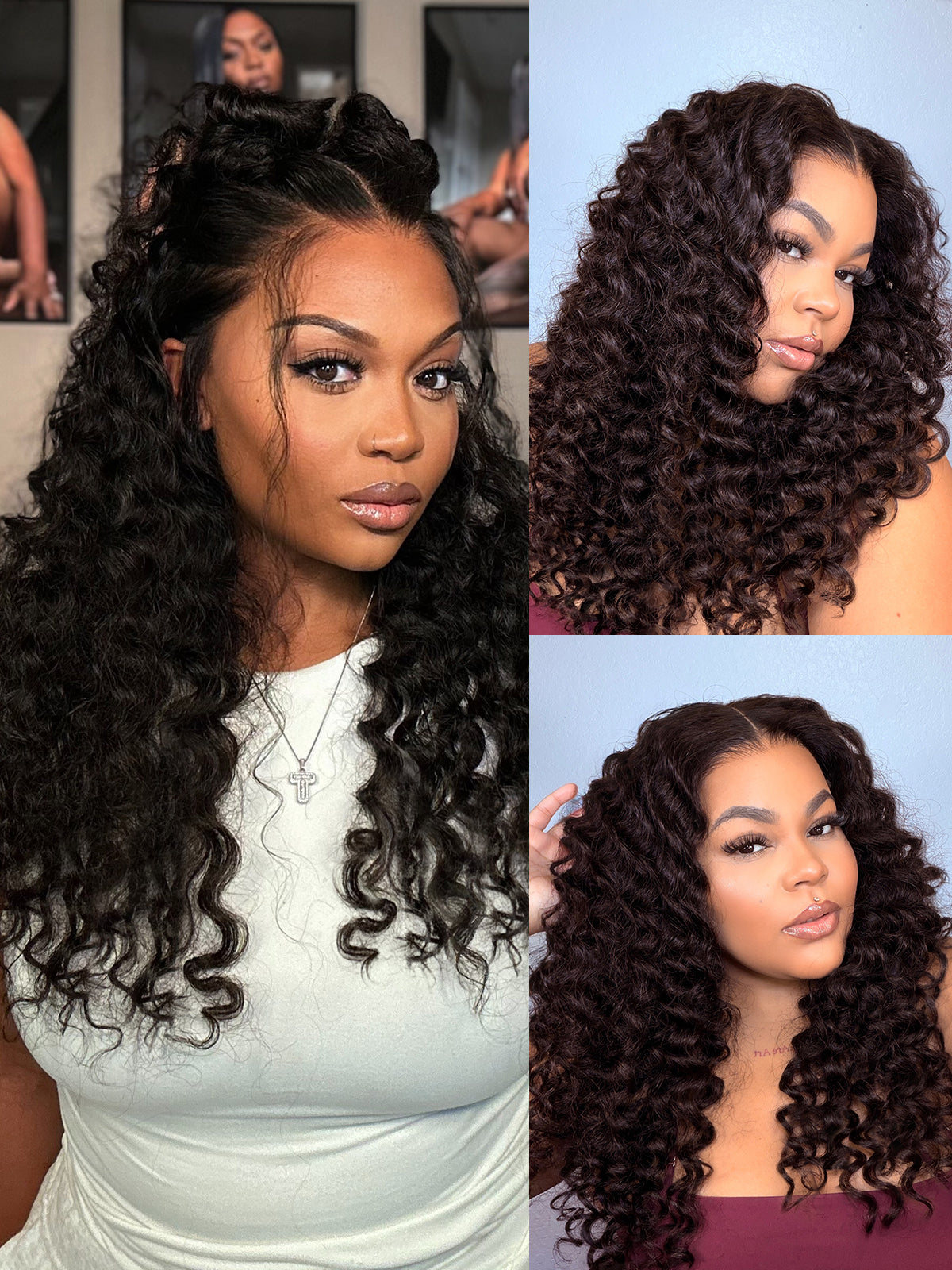 NatureMAX 200% Density Deep Wave Glueless 13x6 HD Lace Front Wig Human Hair Pre-Cut Lace Flexi-Fit Drawstring Cap-05