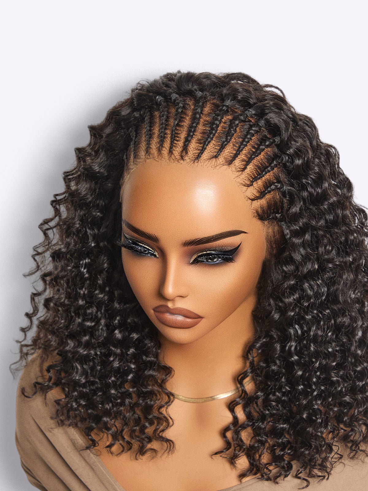 Readitress™ Knotless Fulani Braids Deep Wave Glueless Ear-to-ear 13x4 Frontal HD Lace Wig Human Hair-04
