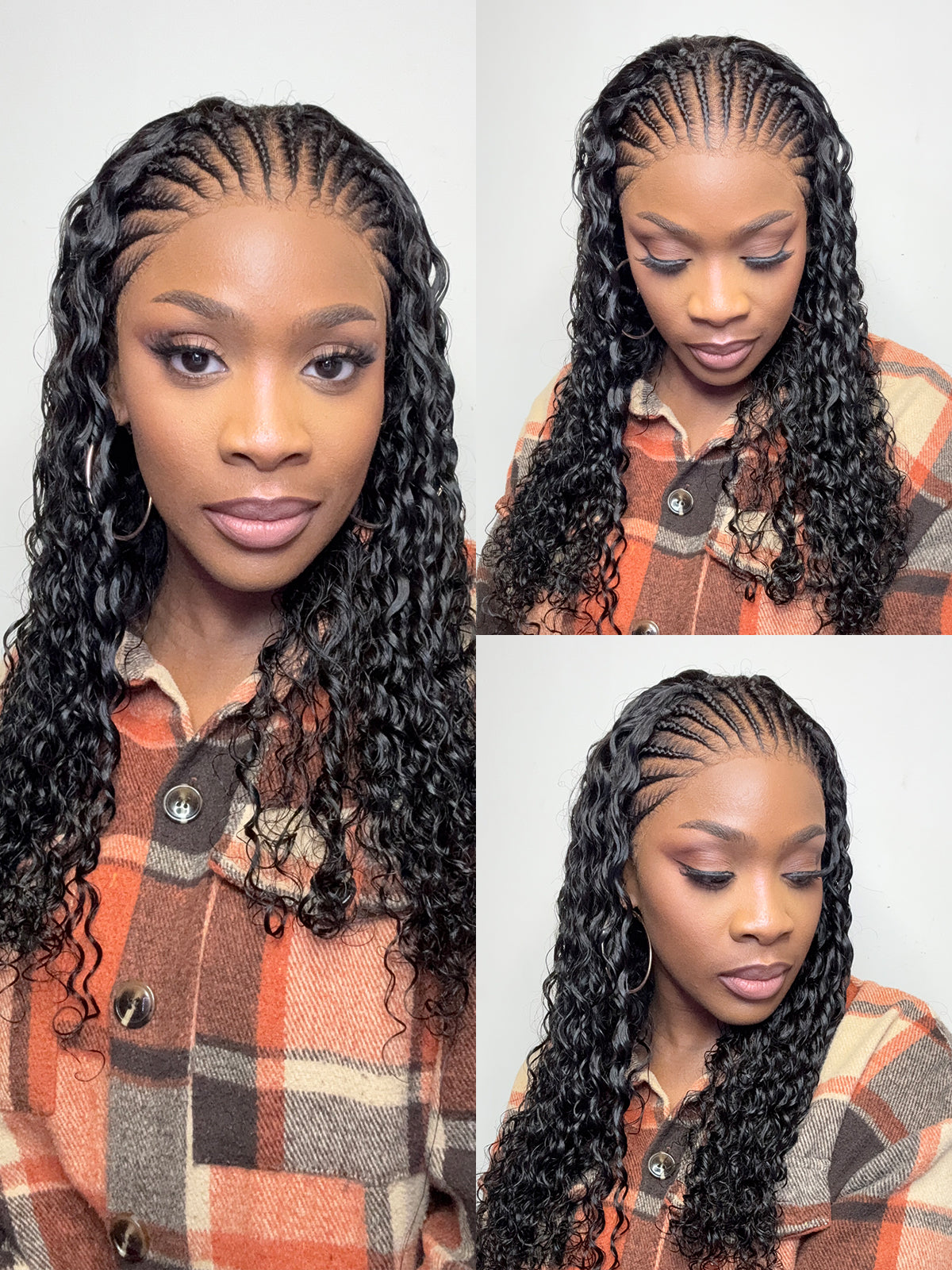 Readitress™ Knotless Fulani Braids Deep Wave Glueless Ear-to-ear 13x4 Frontal HD Lace Wig Human Hair-05