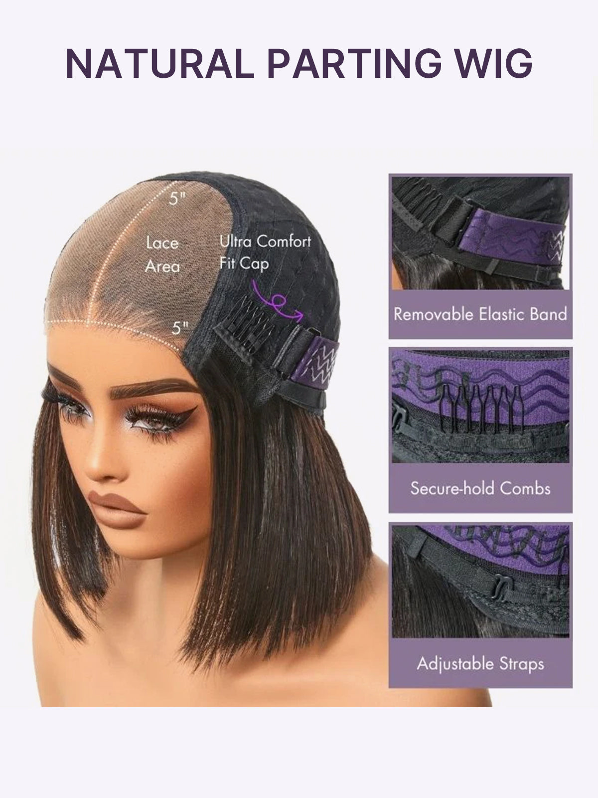 Readitress™ Ombre Brown Highlight Boho Braids Deep Curly Glueless 5x5 Closure Lace with Braided Top Human Hair Wig Pre-Cut Lace-10