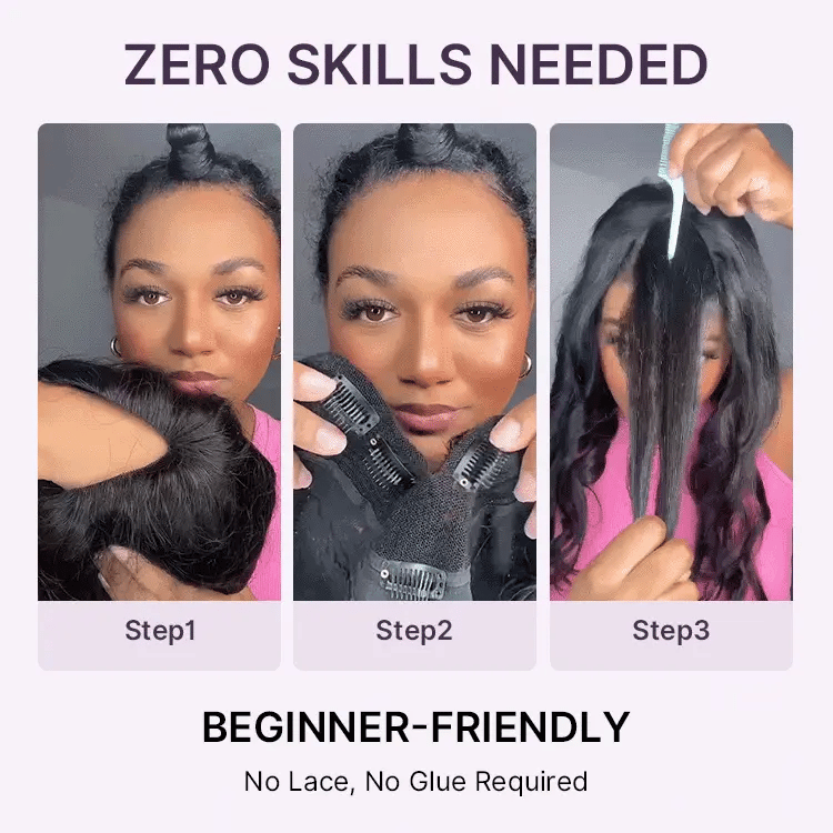 True Scalp Yaki Straight V Part Glueless Human Hair Wig Flexi-Fit Drawstring-04