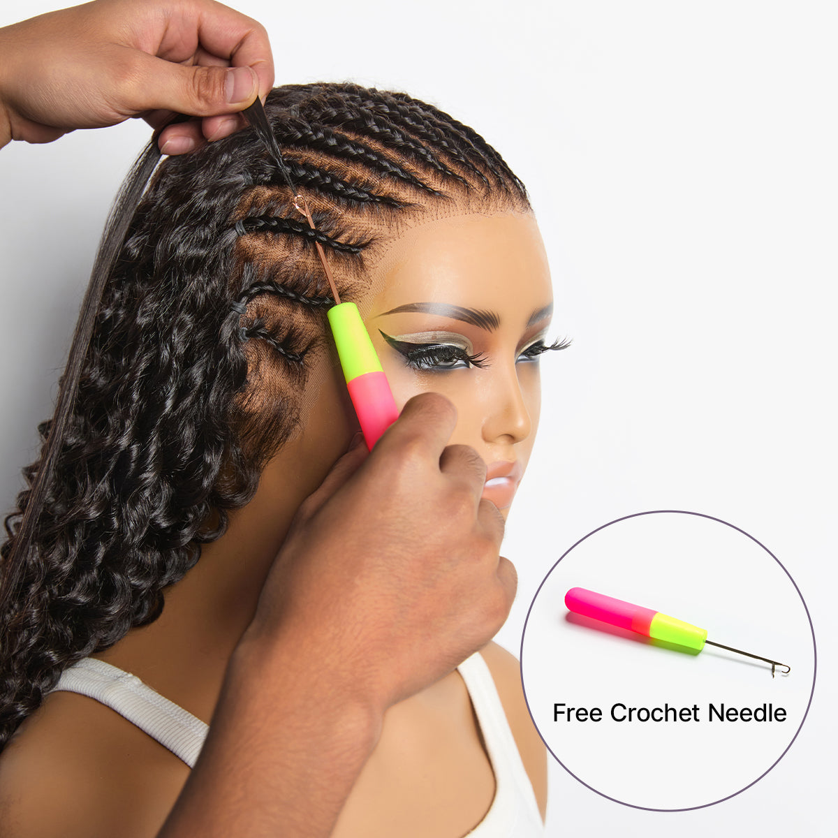 Readitress Pre-Separated Feather Crochet Human Hair Extensions Kinky Straight Protective Style with Free Gifts - US Only-05