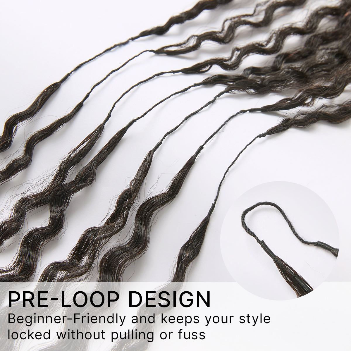 Readitress Pre-Separated Feather Crochet Human Hair Extensions Kinky Straight Protective Style with Free Gifts - US Only-03