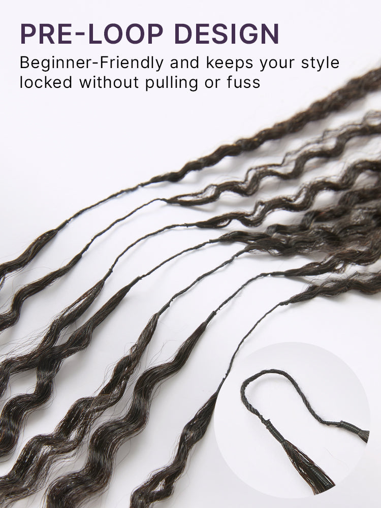 Readitress Pre-Separated Feather Crochet Human Hair Extensions Kinky Straight Protective Style with Free Gifts - US Only-09