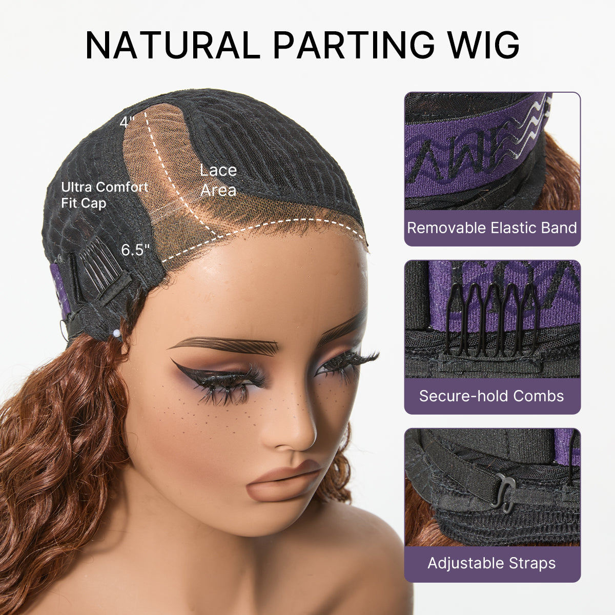 Luvme Hair ombre brown water wave short curly bob wig with glueless HD lace and pre-cut lace, showcasing natural wave texture and style