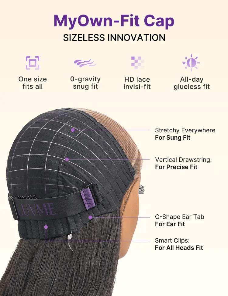 MyOwn-Fit 360 HD Lace Free Parting Water Wave Wig Flexi-Fit Invisi Drawstring Cap & Pre-Cut Lace-11