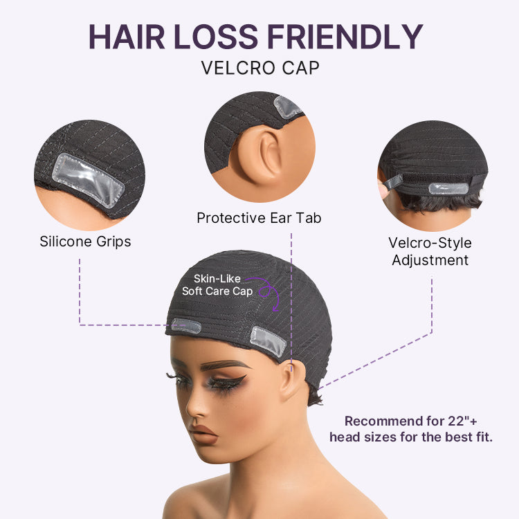 Throw On & Go Natural Black Big Curly Glueless Short Wig Ultra Comfort Cotton Cap Hair Loss Friendly Wig-20