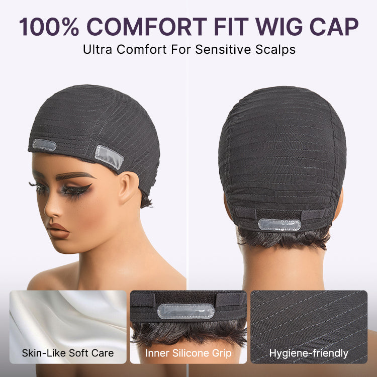 Throw On & Go Natural Black Big Curly Glueless Short Wig Ultra Comfort Cotton Cap Hair Loss Friendly Wig-19