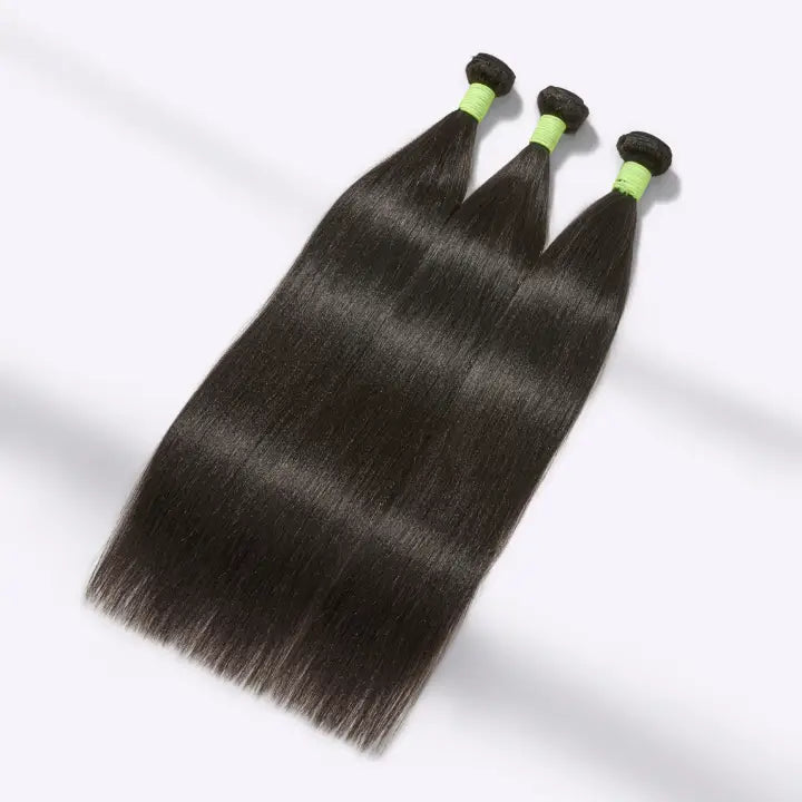 Luvme 3-piece hair bundles with body wave, water wave, deep wave, yaki straight, and silky straight styles in 100% virgin human hair