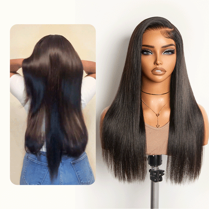 Luvme All-Day Comfort™ Wig 180% / 250% Density Bone Straight with Baby Hair PartingMax Glueless 7x6 Closure HD Lace Wig Pre-Cut Lace-39