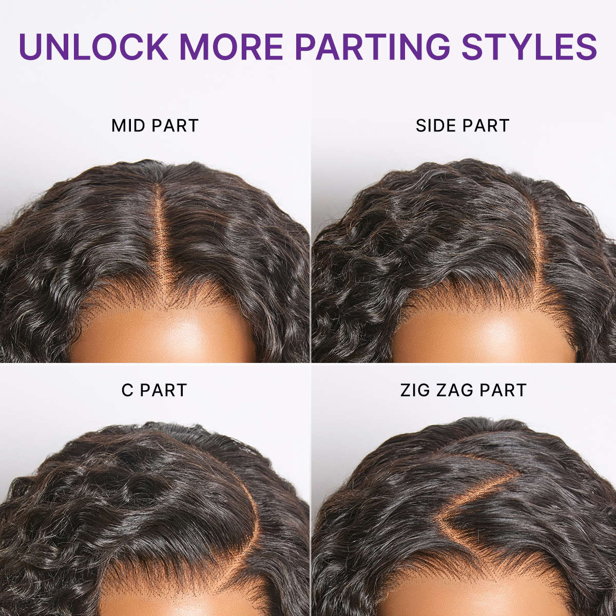 Luvme All-Day Comfort Deep Wave HD Lace Human Hair Wig with 7x6 closure, 200% density, glueless, pre-cut lace, natural look