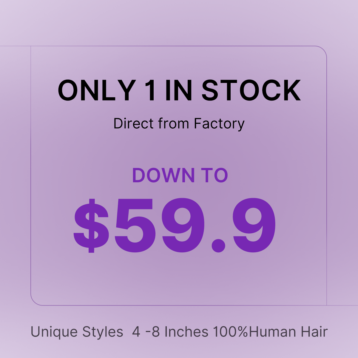 One-piece-only · Factory-direct Pricing | 4 inches to 8 inches | Short Wig | Lace Wig | No Code Needed | US ONLY-01
