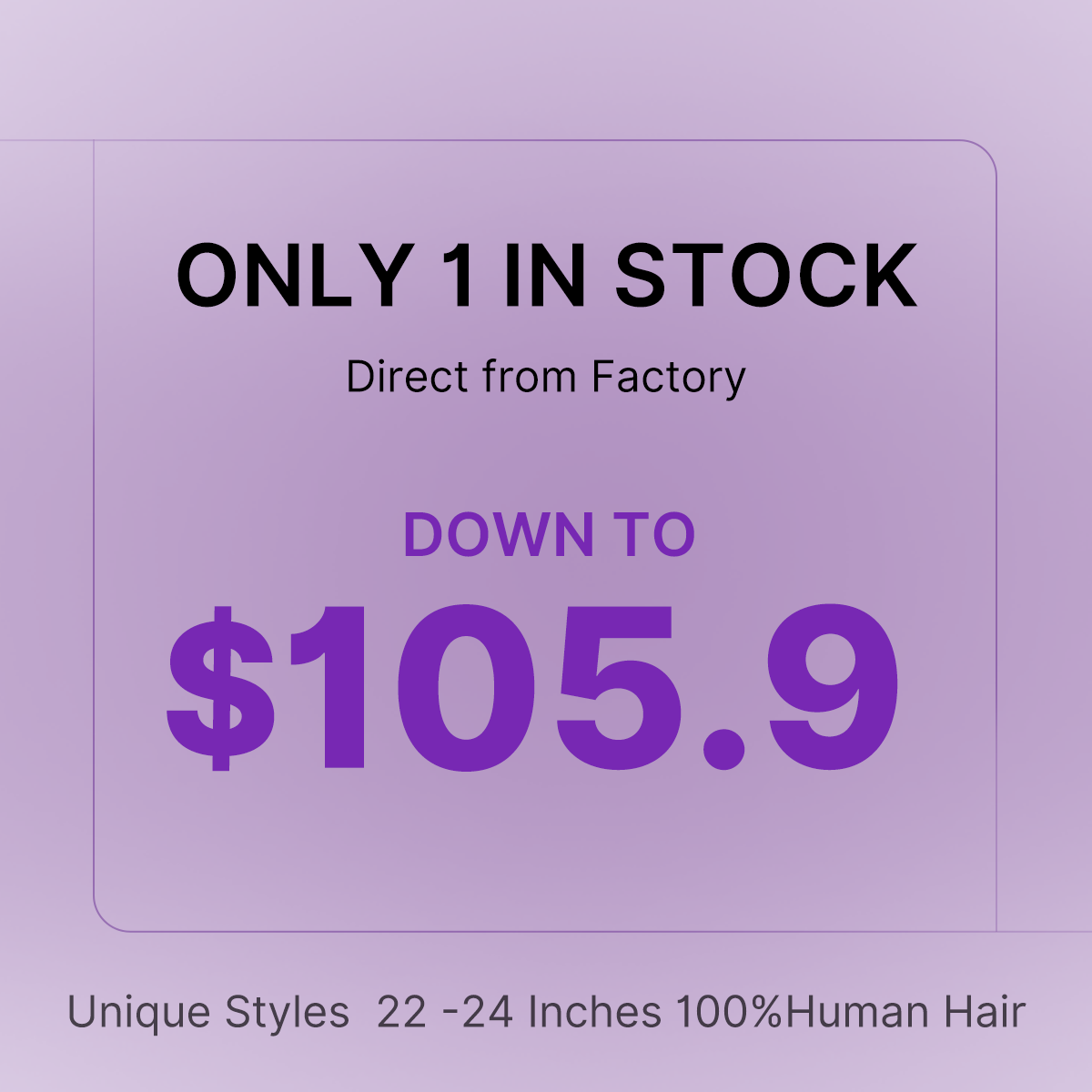 One-piece-only · Factory-direct Pricing | 22 inches to 24 inches | Long Wig | Lace Wig | No Code Needed | US ONLY-01