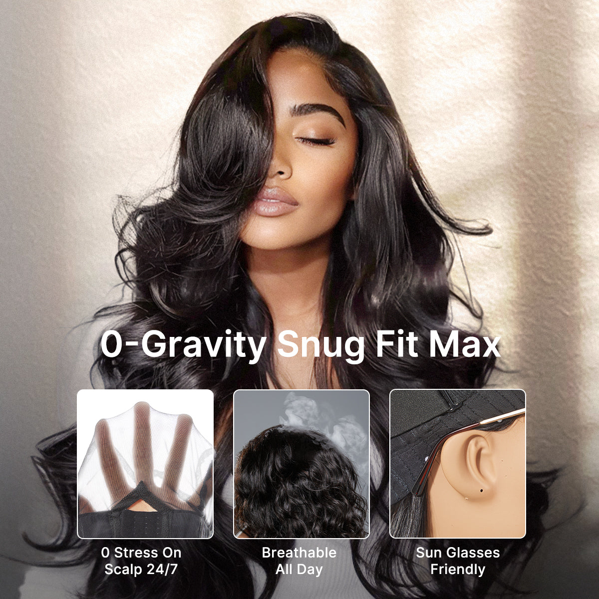 Luvme All-Day Comfort™ Wig Ombre Brown Silky Blunt Cut Bob Glueless 7x6 Closure HD Lace Wig Pre-Cut Lace-06