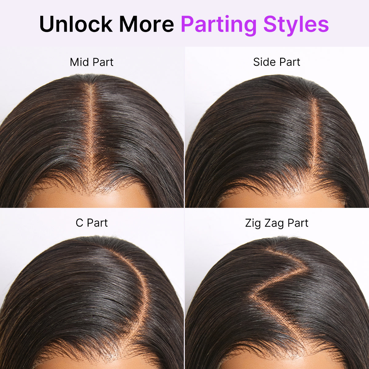 Luvme All-Day Comfort™ Wig Ombre Brown Silky Blunt Cut Bob Glueless 7x6 Closure HD Lace Wig Pre-Cut Lace-09