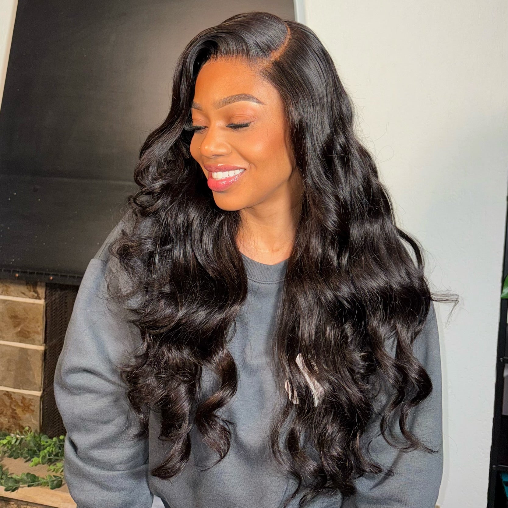 24 Inch | AiryFit™ Scalp Care Wigs | Deep Parting Loose Body Wave Humam Hair Wig 11x6 Frontal HD Lace Glueless Wig-17