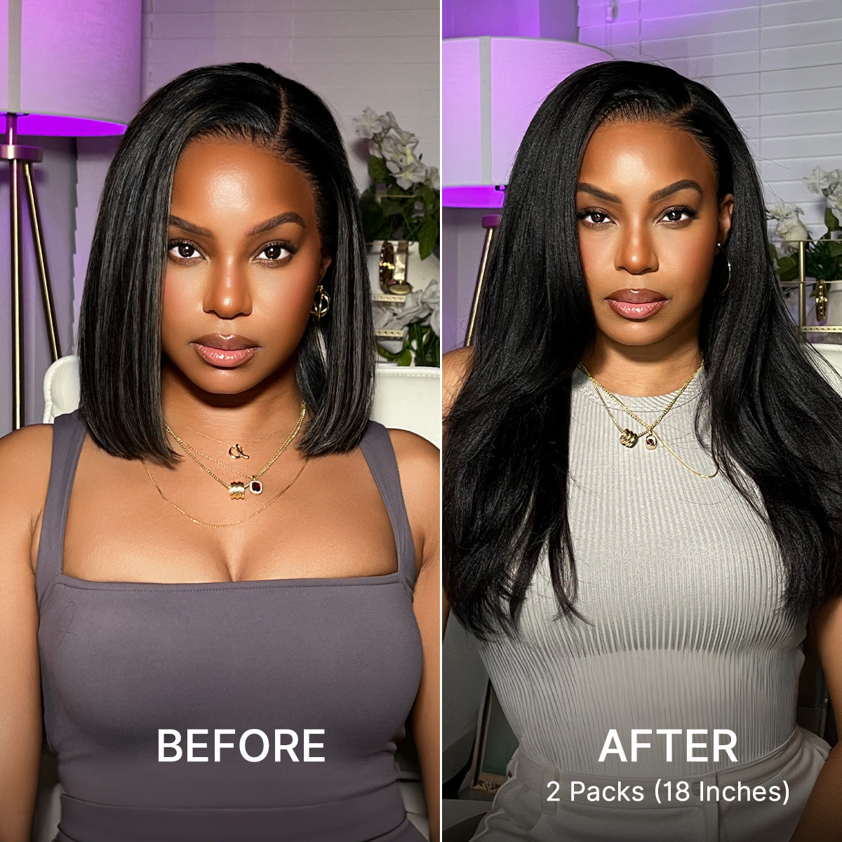 Tape in Extensions Human Hair 110g 40pcs Yaki Straight Natural Black Seamless Invisible Double Sided Extensions-06