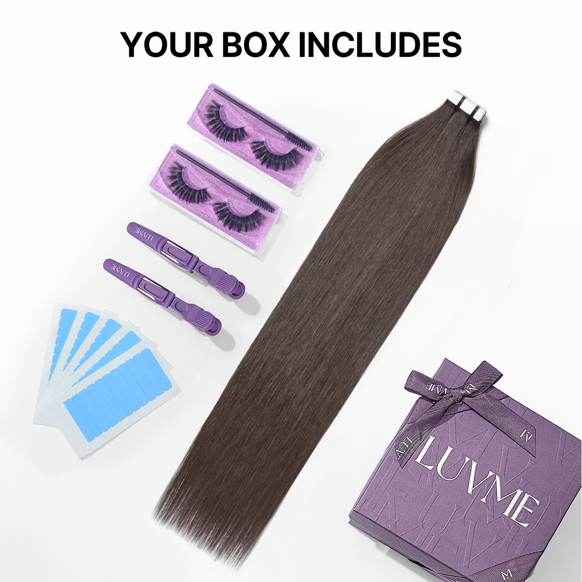 Tape In Hair Extensions Human Hair 20pcs 50g Rich Mocha Brown Silky Straight Invisible Double Sided Tape Extensions-10