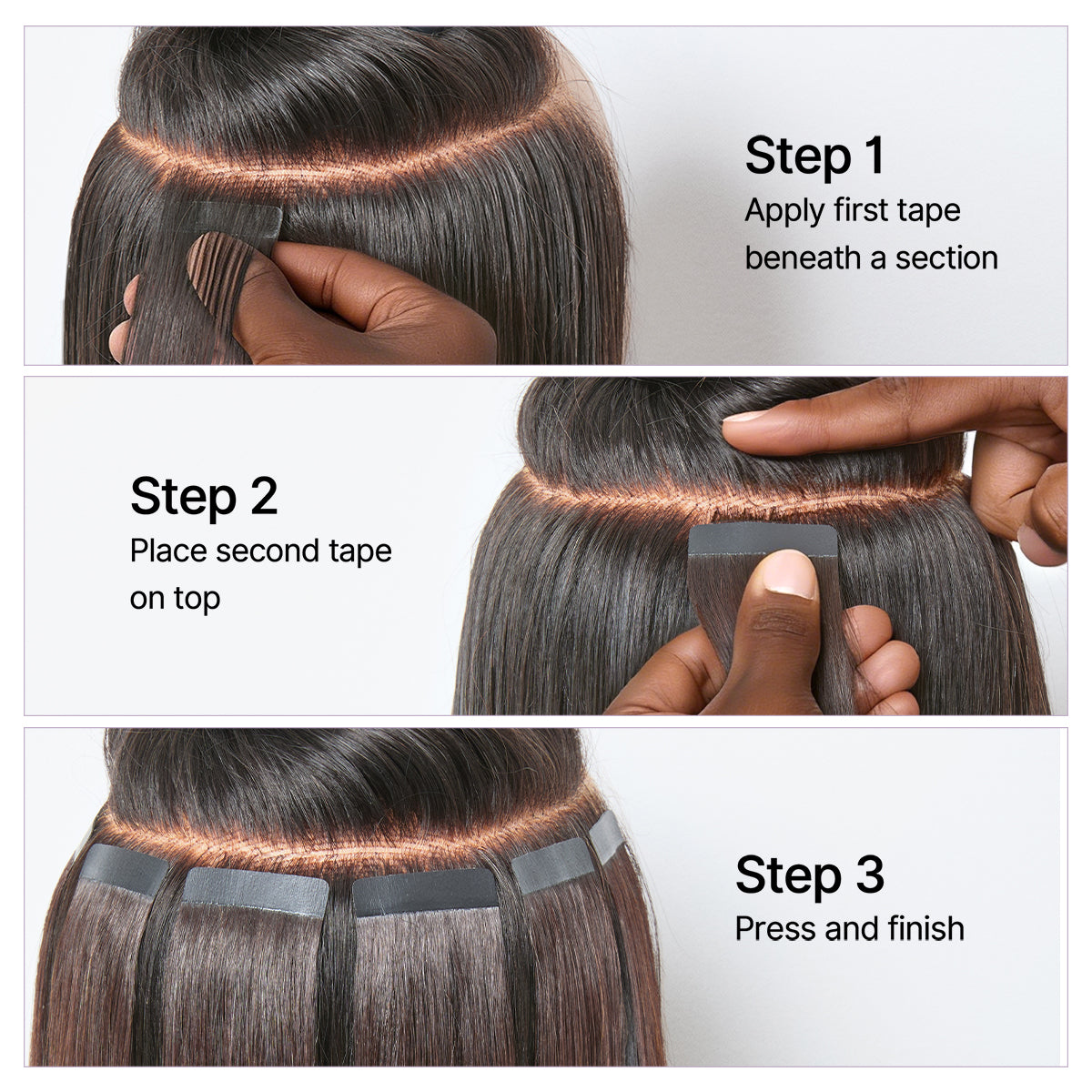 Tape In Hair Extensions Human Hair 20pcs 50g Rich Mocha Brown Silky Straight Invisible Double Sided Tape Extensions-08